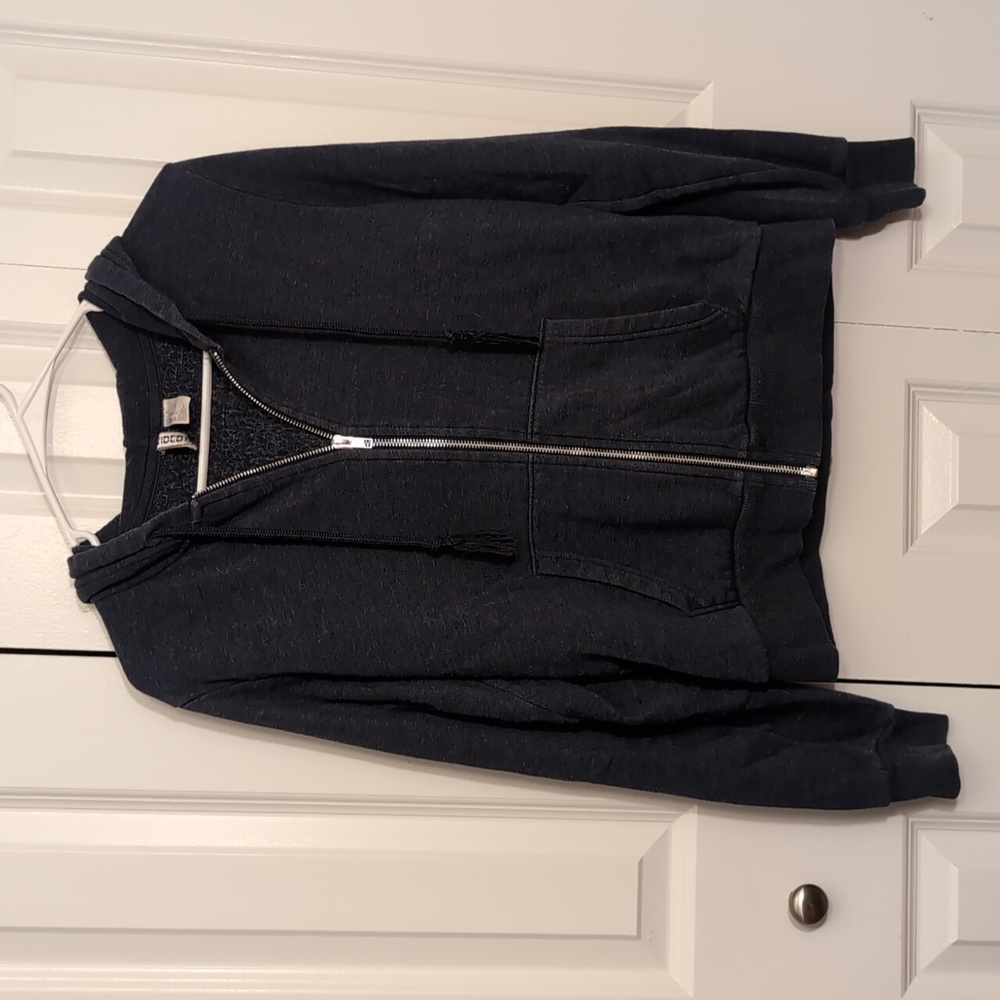 Divided navy blue hoodie